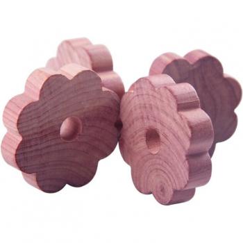 12 pièces de flocons de neige en cèdre bois répulsifs contre les mites M76D