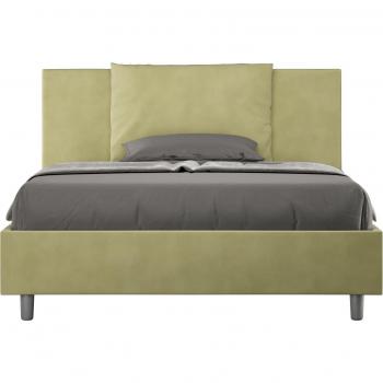 Letto Antea 150x190 Verde, rete inclusa, contenitore per tè