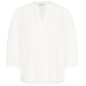 Top femminile Kaffe bianco naturale