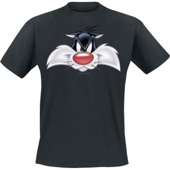 T‑Shirt Looney Tunes Sylvester Grand Visage Noir – Taille XXL
