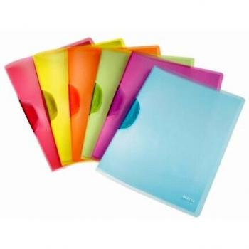 LEITZ Klemmhefter ColorClip Rainbow, DIN A4, PP, sortiert VE = 6