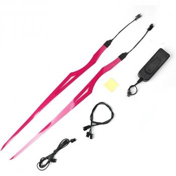 Bande lumineuse LED pour casque de moto, 2 pièces, lumière froide, autocollant modifié, étanche