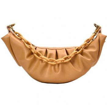 Women’s Compact PU Leather Chain Shoulder Bag