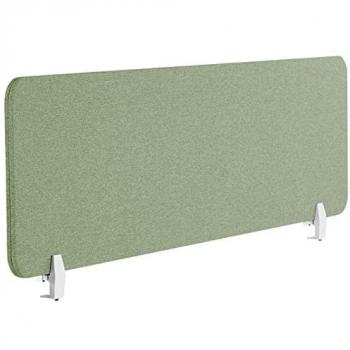 Desk Partition Green Pet Board with Mounting Clamps 130x40 cm