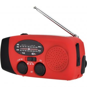 Radio d'urgence solaire portable AM/FM/NOAA avec fonction Bluetooth et lampe