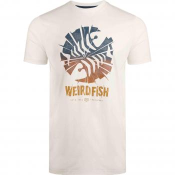 Weird Fish Shatter Graphic Top Dusty White Size M