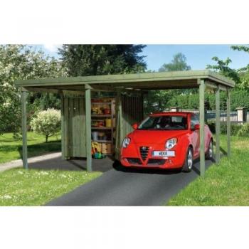 Weka Carport 607 Größe 1 mit Geräteraum