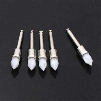 Brosses Dentaires Polissage 10 pièces Tête Pointue Nylon Blanc Contre‑Angle