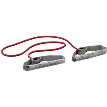 Thera-Band tube rouge 1,40 m avec poignées en PVC résistance moyenne