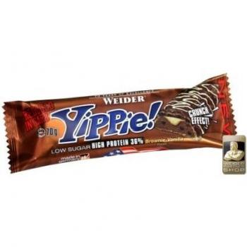 Weider Yippie! Snack‑Bar 12‑Pack – 45 g Riegel Cookies Double Choc