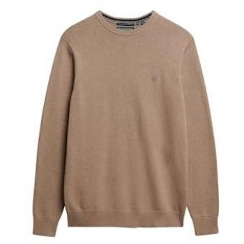 Pull Casual Superdry Homme en Coton Beige Taille L