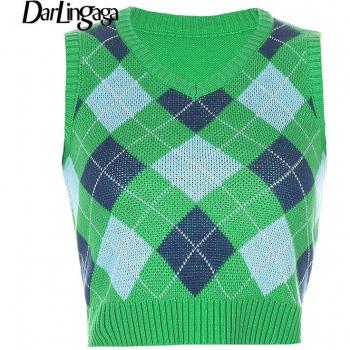 Pullover Básico con Plaid Argyle
