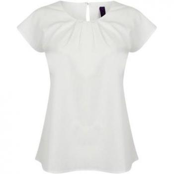 T-shirt Plissata Damia di Henbury a Manica Corto