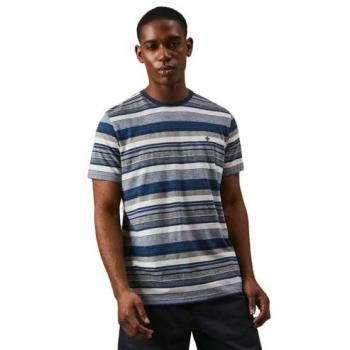 Maine Blue Denim Stripe T‑Shirt – XL