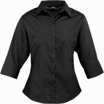 Premier Bluse aus Popeline mit 3/4-Ärmeln