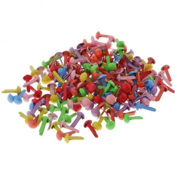 200 Pastel Metal Paper Fasteners