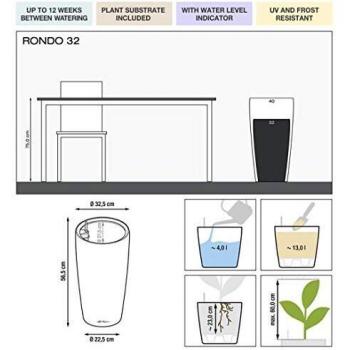 Lechuza Rondo 32 Vaso per Piante Bianco