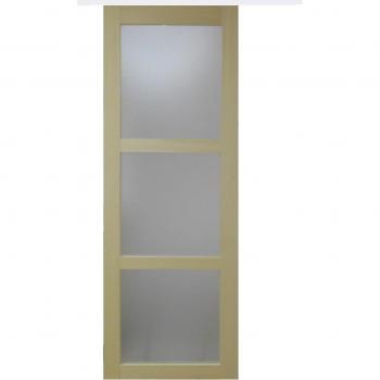 Puerta Corredera de Vidrio con Riel Blanco H204 x A83