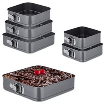 Moldes Cuadrados para Bizcocho Relaxdays