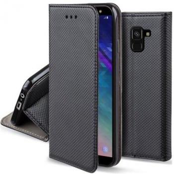 Copertura Moozy Nero per Samsung J6 2018 con Magnetica
