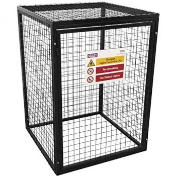 Sealey GCSC447 Gas Cylinder Safety Cage (1000mm x 1000mm x 1400mm), Black