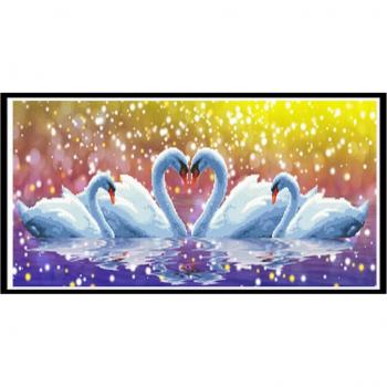 5D Diamond Art Love Swan Round Drill DIY Handmade Home Decoration