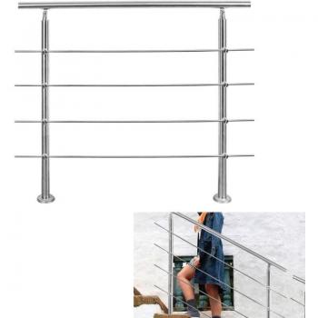 Ringhiera 100 cm Inox Hengda – 4 Binari Corrimano per Interni, Esterni e Scale