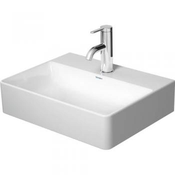 Duravit DuraSquare Lavabo mural 45×35 cm – avec trop-plein, blanc brillant