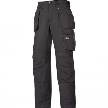 Snickers Men's Black Work Trousers Ripstop 30R