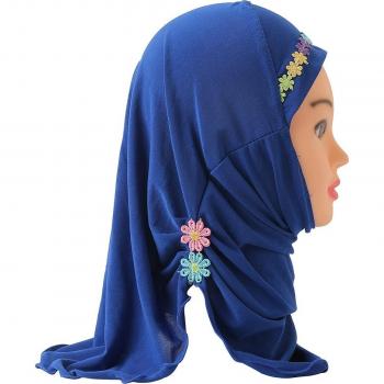 Girls' Floral Al Amira Hijab, Islamic Headscarf for Children 2-7 Years