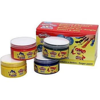 C/4 BOTES PINTURA DE DEDOS 70ML COLORES BASICOS PLAY DOH