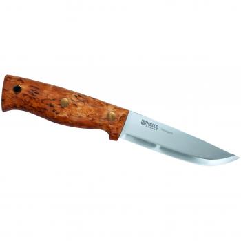 Couteau de cuisine Helle Temagami H300 : Manche bouleau, lame inox 11 cm, étui cuir