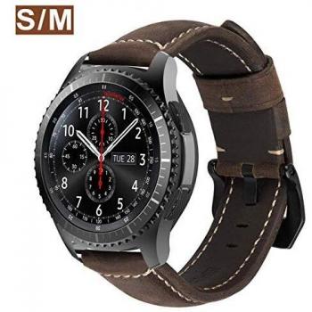 Cinturino in Pelle MroTech S3 – Compatibile con Samsung Galaxy Watch 46mm e Huawei Watch 22 mm