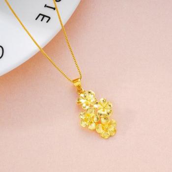 Plum Blossom 24K Gold Wedding Jewelry Set for Women