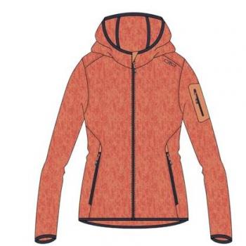 Sweater CMP Melange Knit-Tech Heavy Fleece rosso mélange donna