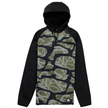 Felpa con Cappuccio Burton Crown Green Camouflage S