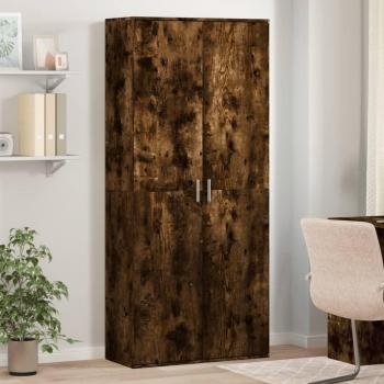 Engineered Wood Highboard Smoked Oak 80x35x180 cm