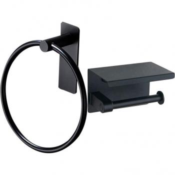 Black Stainless Steel Hand Towel Holder Set