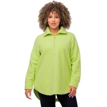 Grünes Ulla Popken Sweatshirt A‑Linie – Stehkragen, Langarm, 42/44