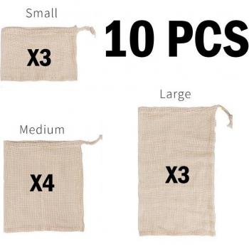 Ensemble de sacs réutilisables pour fruits et légumes