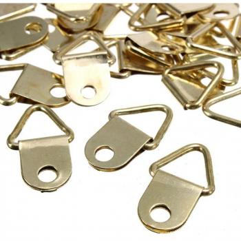 20 Pcs Triangle Golden Brass Picture Hangers