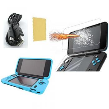 Ensemble pratique Nintendo New 2DS XL : Housse silicone bleu