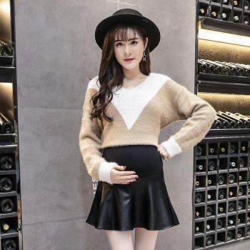 Spring Autumn Half-Length Skirt for Pregnant Women