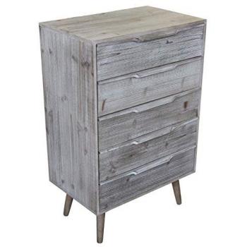 Mobiletto 5 Cassetti in Paulownia e MDF Industrial 60x40x95 cm