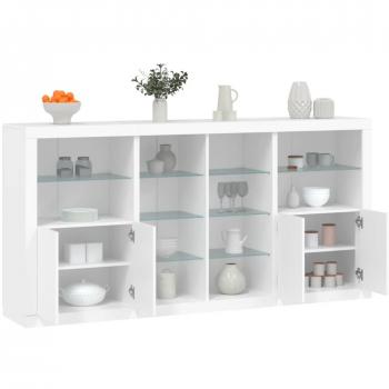 LED Sideboard White 202x37x100 cm vidaXL