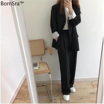 Chaqueta de Pierna Ancha + Pantalones de Cintura Alta, BornSra