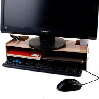 Wooden Office Desk Monitor Riser