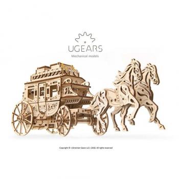 UGEARS 70045 – Kreativer Holzbausatz Postkutsche