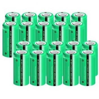 20pcs 2/3AAA 400mAh NiMH Rechargeable Batteries for Solar Lighting