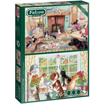 Puzzle Falcon Animaux et Maison 2000 pièces